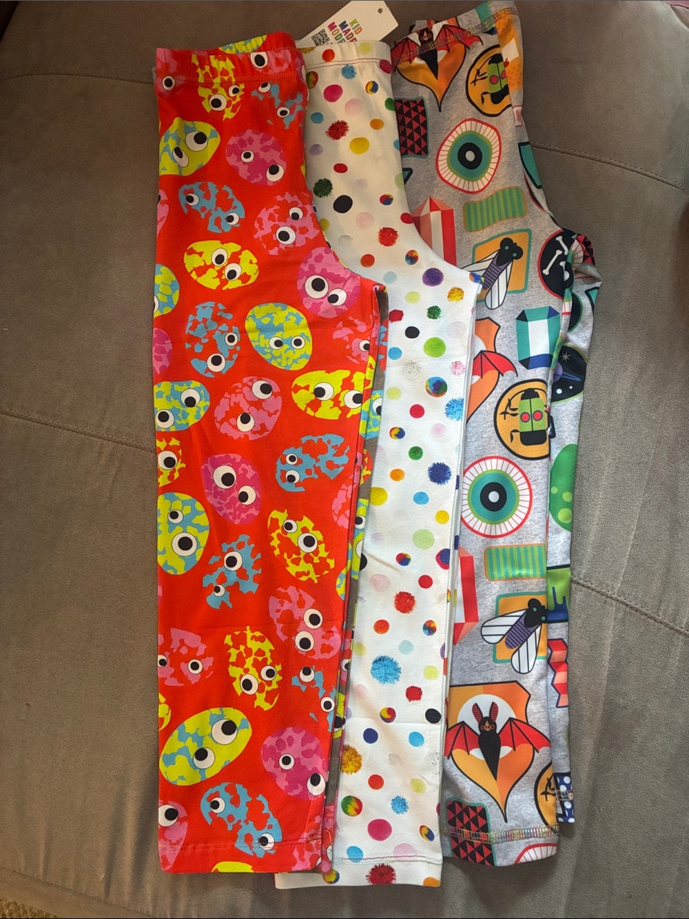 Colorful Kids Leggings/Pants Trio - Prints & Polka Dots
